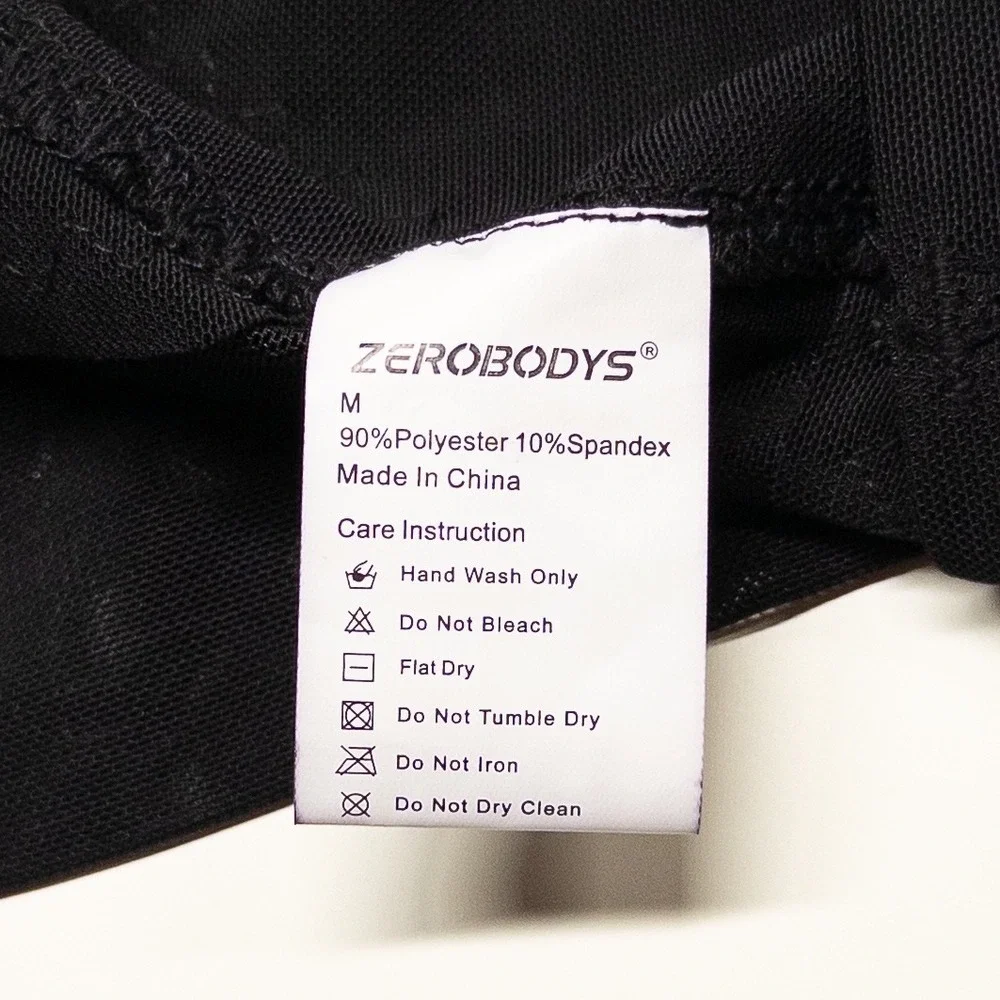 Zerobodys Mens Compression Vest Size M Black Slimming Body Shaper Zipper Tank